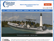 Tablet Screenshot of oceanforceadventures.com
